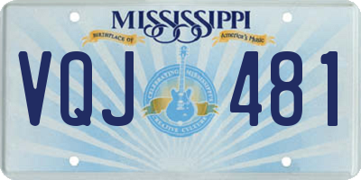 MS license plate VQJ481