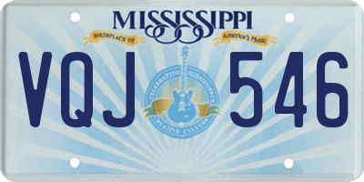 MS license plate VQJ546