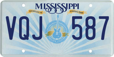 MS license plate VQJ587