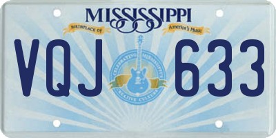 MS license plate VQJ633