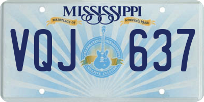 MS license plate VQJ637