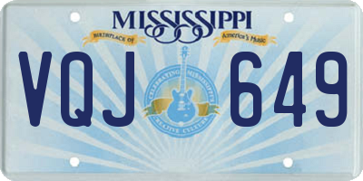 MS license plate VQJ649