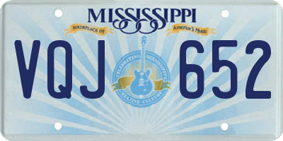 MS license plate VQJ652