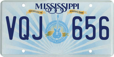 MS license plate VQJ656