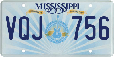 MS license plate VQJ756
