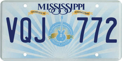 MS license plate VQJ772