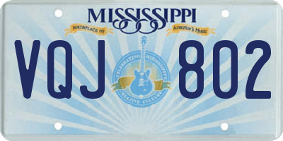 MS license plate VQJ802