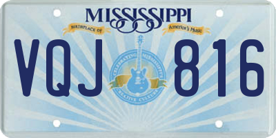MS license plate VQJ816