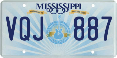MS license plate VQJ887