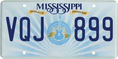 MS license plate VQJ899