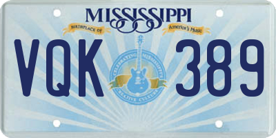 MS license plate VQK389