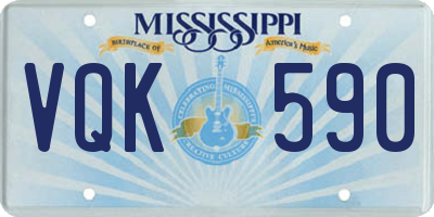 MS license plate VQK590
