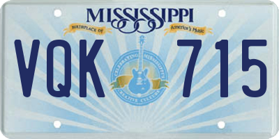 MS license plate VQK715
