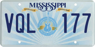 MS license plate VQL177