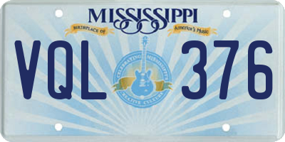 MS license plate VQL376
