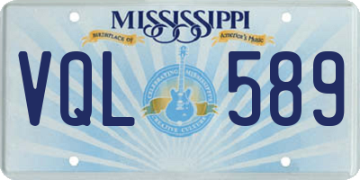 MS license plate VQL589
