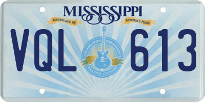 MS license plate VQL613