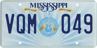MS license plate VQM049