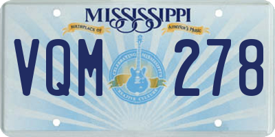 MS license plate VQM278