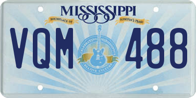 MS license plate VQM488