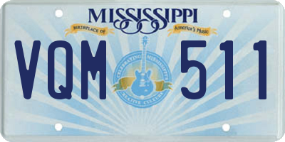 MS license plate VQM511