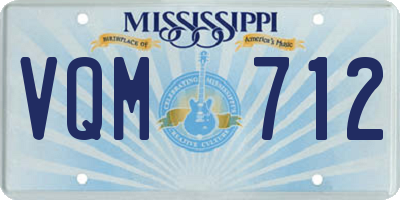 MS license plate VQM712