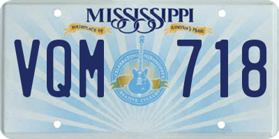 MS license plate VQM718