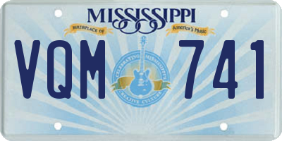 MS license plate VQM741