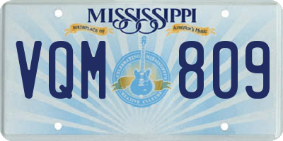 MS license plate VQM809