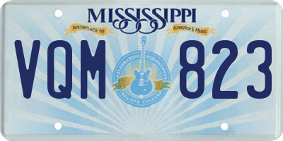 MS license plate VQM823