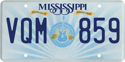MS license plate VQM859