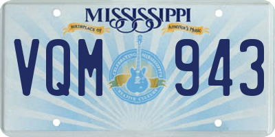 MS license plate VQM943