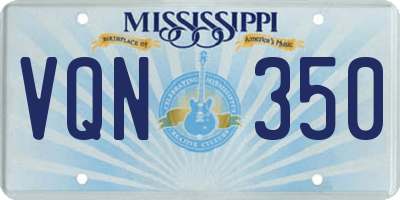 MS license plate VQN350