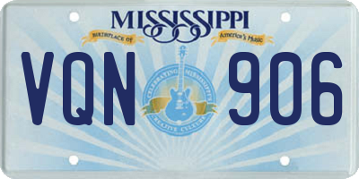 MS license plate VQN906