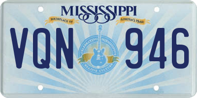 MS license plate VQN946
