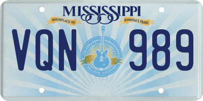 MS license plate VQN989