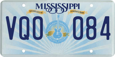 MS license plate VQO084