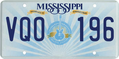 MS license plate VQO196