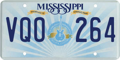 MS license plate VQO264