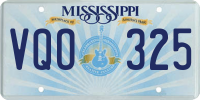 MS license plate VQO325