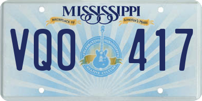 MS license plate VQO417