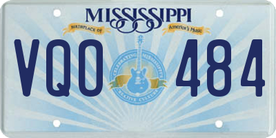 MS license plate VQO484