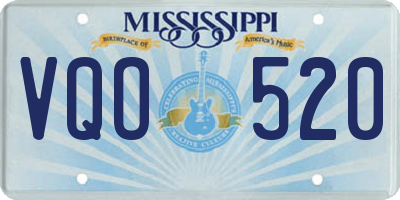 MS license plate VQO520