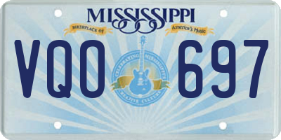 MS license plate VQO697