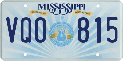 MS license plate VQO815