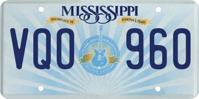 MS license plate VQO960