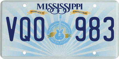 MS license plate VQO983