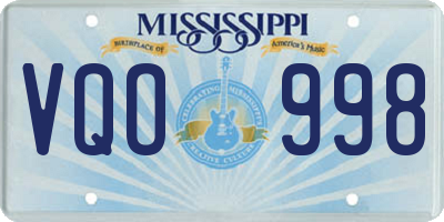 MS license plate VQO998