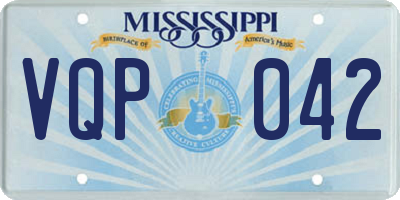 MS license plate VQP042