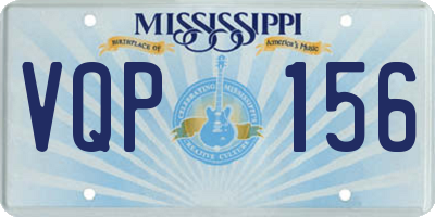 MS license plate VQP156